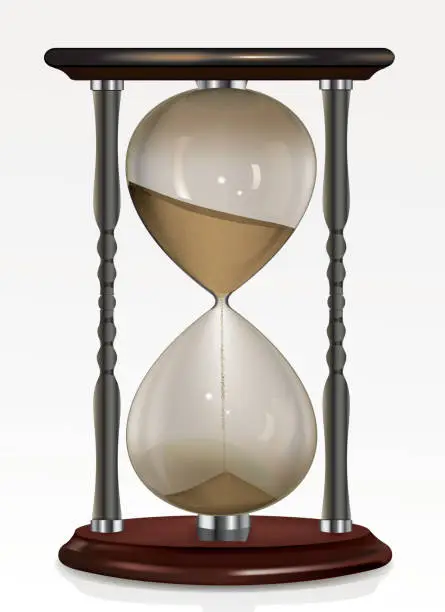 Vector illustration of Old Hourglass