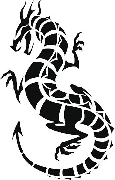 Vector illustration of Dragon Tattoo