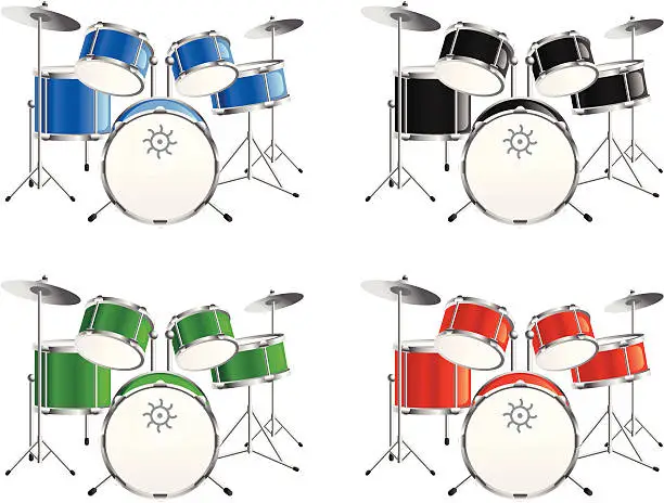 Vector illustration of Drum Kit