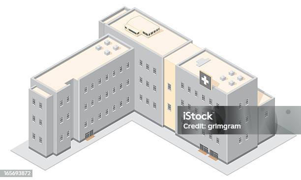 Ilustración de Isométricos Hospital y más Vectores Libres de Derechos de Hospital - Hospital, Proyección isométrica, Arquitectura exterior
