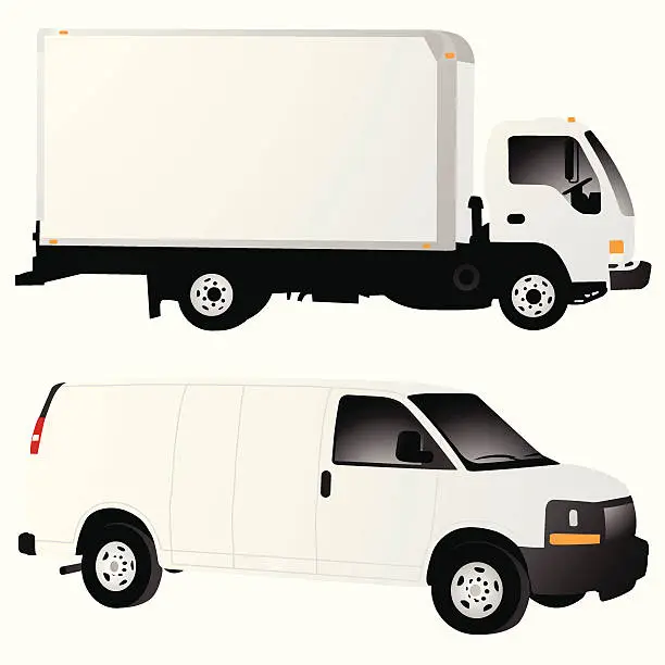Vector illustration of Moving Trucks