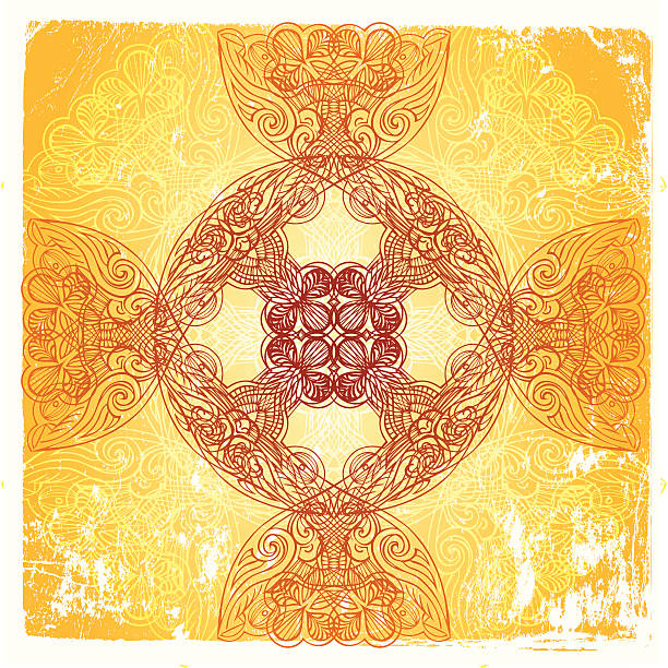 ケルト太陽 - celtic culture cross cross shape mandala点のイラスト素材／クリップアート素材／マンガ素材／アイコン素材