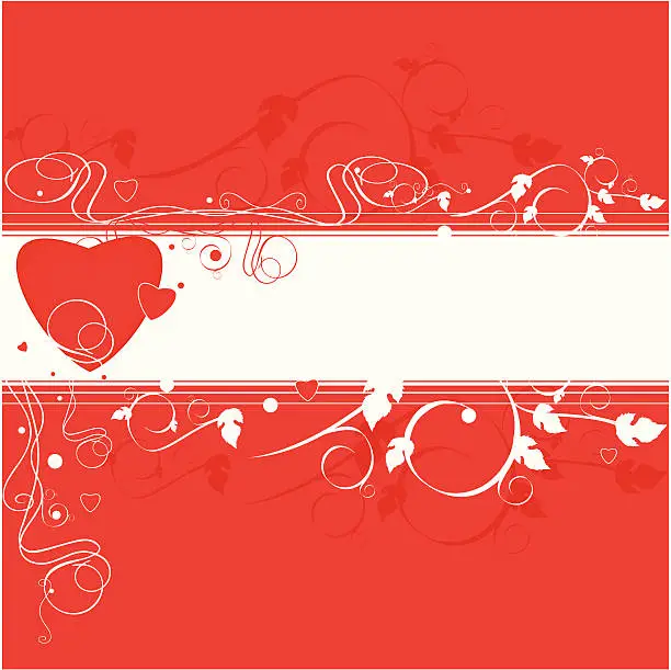 Vector illustration of Valentine's Card