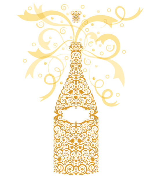 ilustrações, clipart, desenhos animados e ícones de celebração champanhe - cork champagne isolated celebration