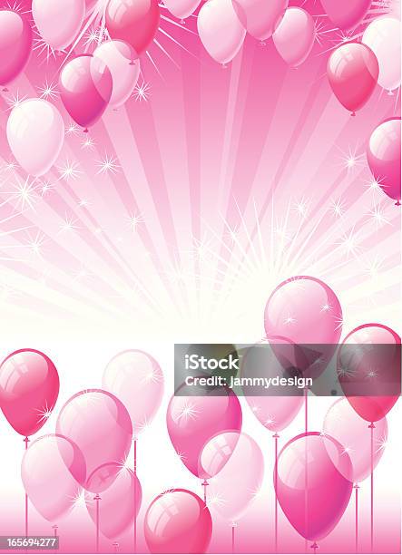 Pink Party Balony - Stockowe grafiki wektorowe i więcej obrazów Uroczystość - Uroczystość, Świętowanie, Balon