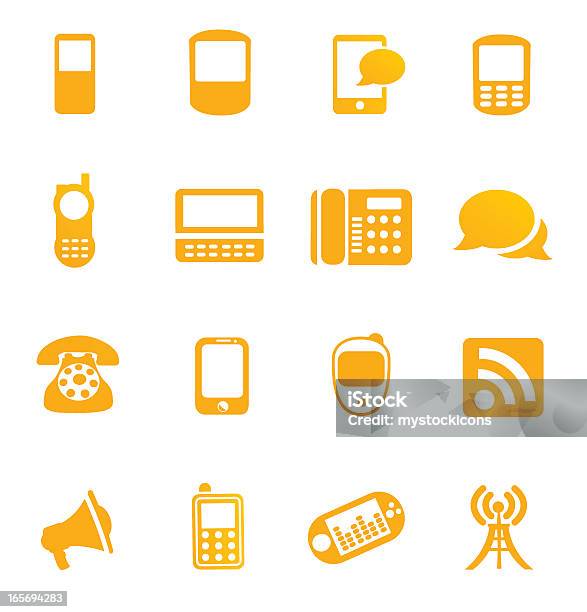 Mobile Icons Stock Illustration - Download Image Now - Portability, Radio, Business