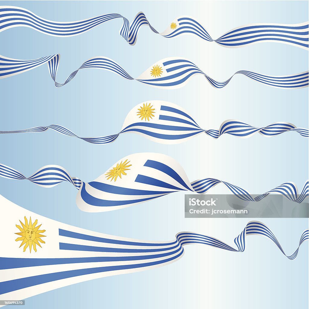 Conjunto de Banners uruguaio - Royalty-free Azul arte vetorial