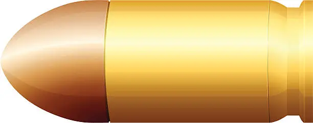 Vector illustration of bullet