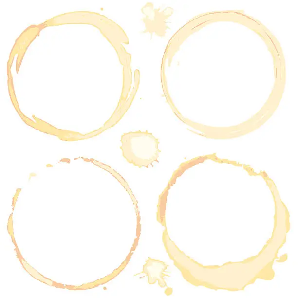 Vector illustration of Coffee Cup Stains