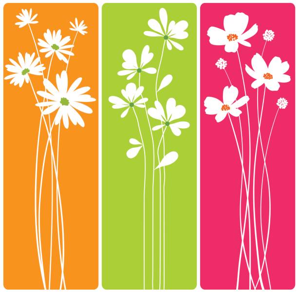 Long Stem Flowers Long stem flower designs. Global colors used and hi res jpeg included. Scroll down to see more of my illustrations. daisy single flower flower green stock illustrations