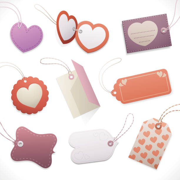 Valentines Day Sales Tags vector art illustration