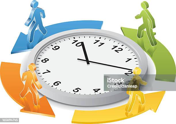 Around The Clock Stock Illustration - Download Image Now - Clock, Change, Time