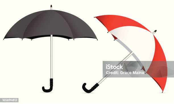 Zwei Regenschirmevektor Stock Vektor Art und mehr Bilder von Accessoires - Accessoires, ClipArt, Clipping Path