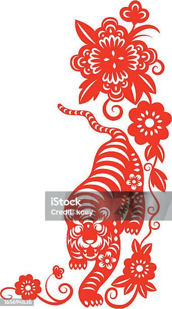Китайский Новый Год Tiger — стоковая векторная графика и другие изображения на тему Тигр - Тигр, Культура Китая, Китайский Новый год