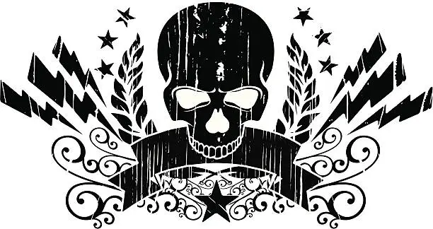 Vector illustration of super skull