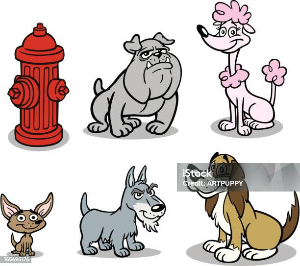 Group Of Dogs Stock Illustration - Download Image Now - Fire Hydrant, Dog, Chihuahua - Dog