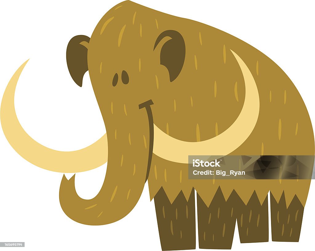 Mignon mammoth - clipart vectoriel de Animal disparu libre de droits