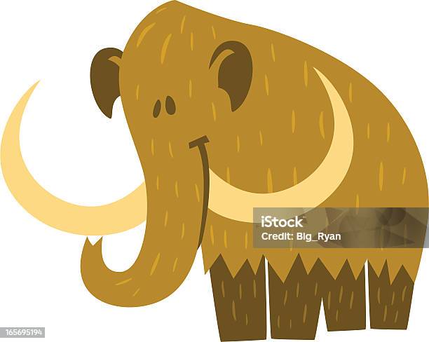 Mignon Mammoth Vecteurs libres de droits et plus d'images vectorielles de Animal disparu - Animal disparu, Bonnet de laine, Cartoon