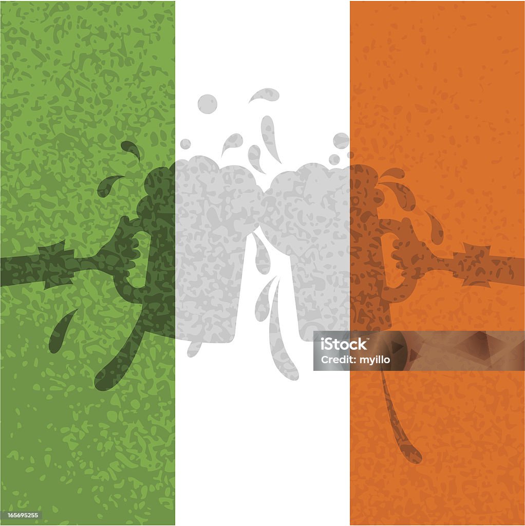 St Patricks Day - Vetor de Bandeira Irlandesa royalty-free