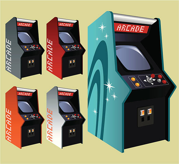 ilustrações, clipart, desenhos animados e ícones de máquina de fliperama - amusement arcade illustrations