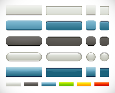 A set of five push button themes perfect for adding depth to your site design! Rollover pressed state included. White, black, blue, green, yellow & red versions included. Made from global swatches, smartly grouped on layers - see my portfolio for more!