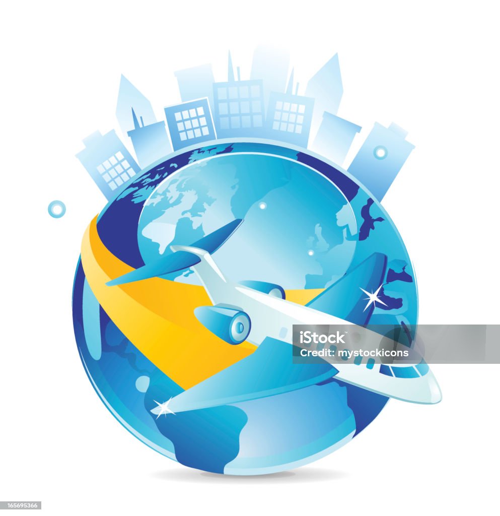 Tourism Flights A royalty-free vector of travel and tourism.  Air Vehicle stock vector