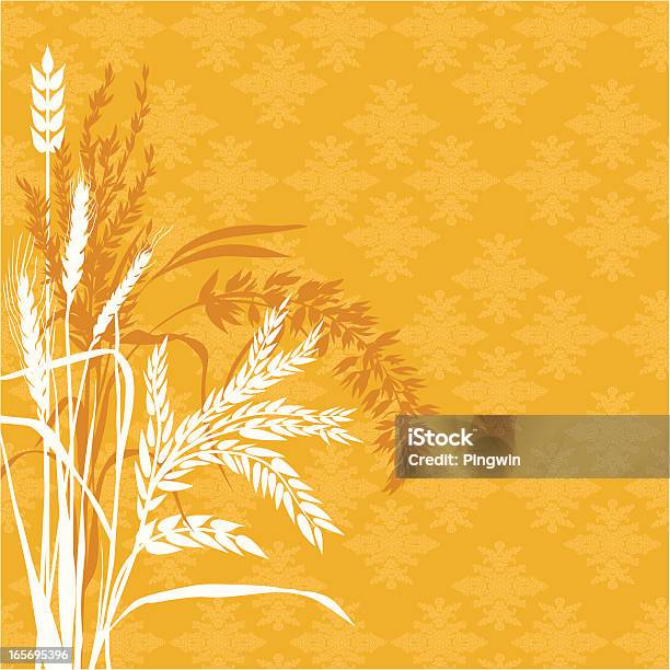Céréales Plantes De Fond Vecteurs libres de droits et plus d'images vectorielles de Riz - Céréale - Riz - Céréale, Motif, Blé