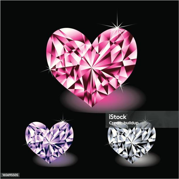 Permata Bentuk Hati Ilustrasi Stok - Unduh Gambar Sekarang - Bentuk