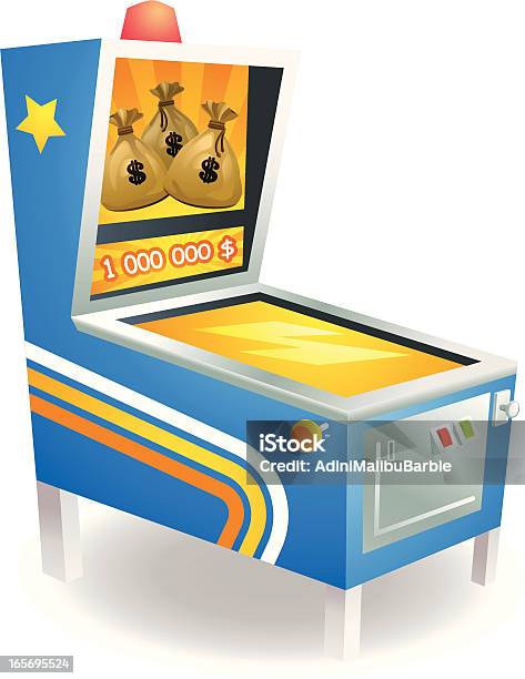 Ilustración de Máquina De Videojuegos y más Vectores Libres de Derechos de Máquina pinball - Máquina pinball, Tienda de juegos de vídeo, Juegos