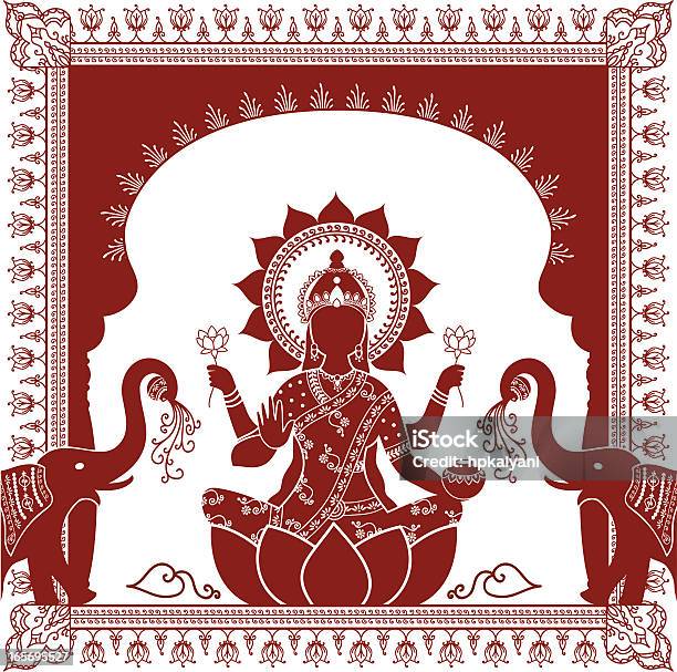 Mehndi Lakshmi Stock Illustration - Download Image Now - Goddess Lakshmi, Hinduism, Goddess