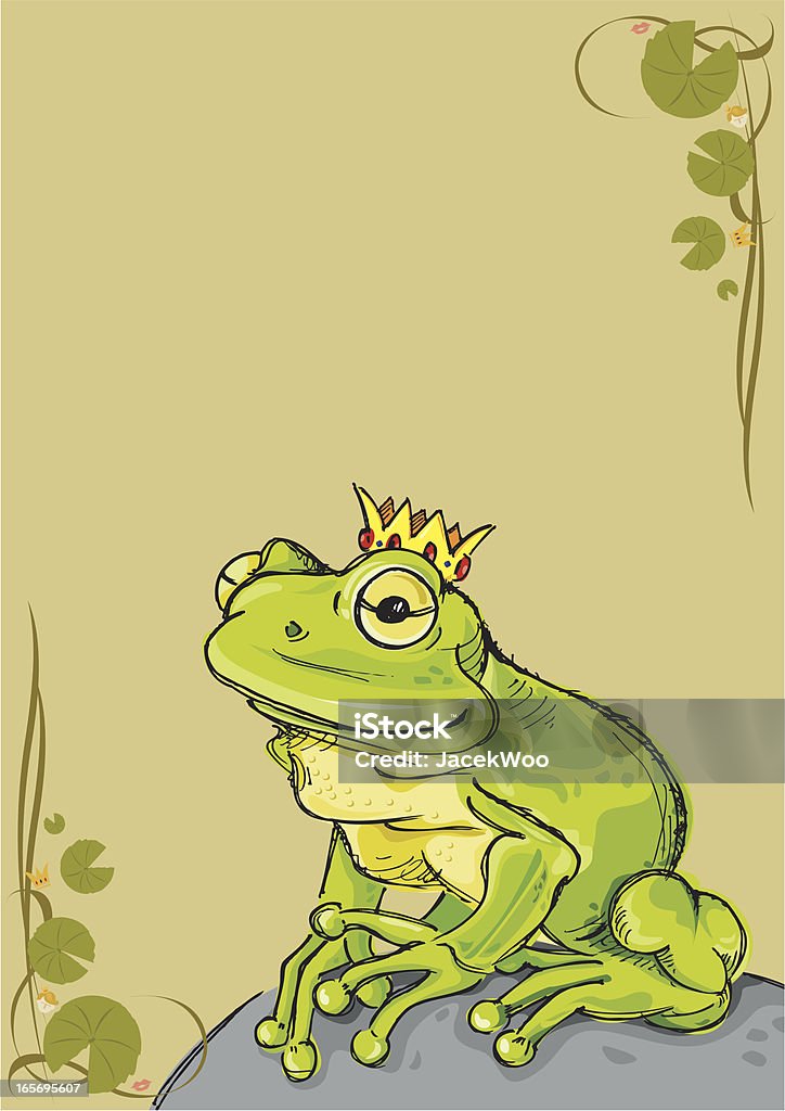 Prince grenouille - clipart vectoriel de Grenouille libre de droits