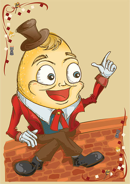 illustrations, cliparts, dessins animés et icônes de humpty dumpty - humpty dumpty nursery rhyme cartoon drawing