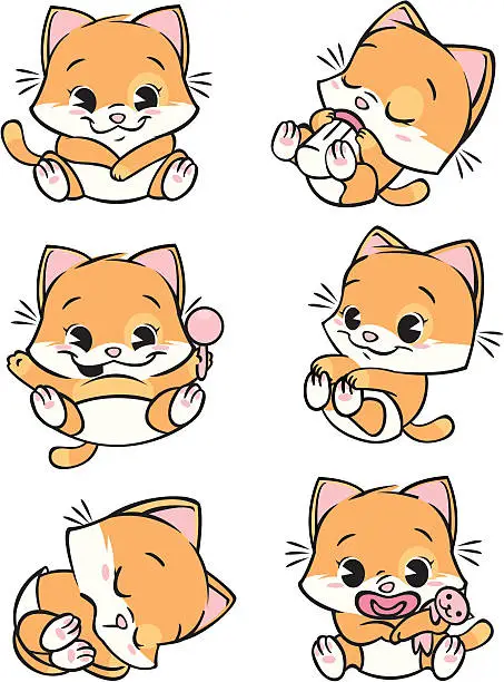 Vector illustration of Baby Kitties