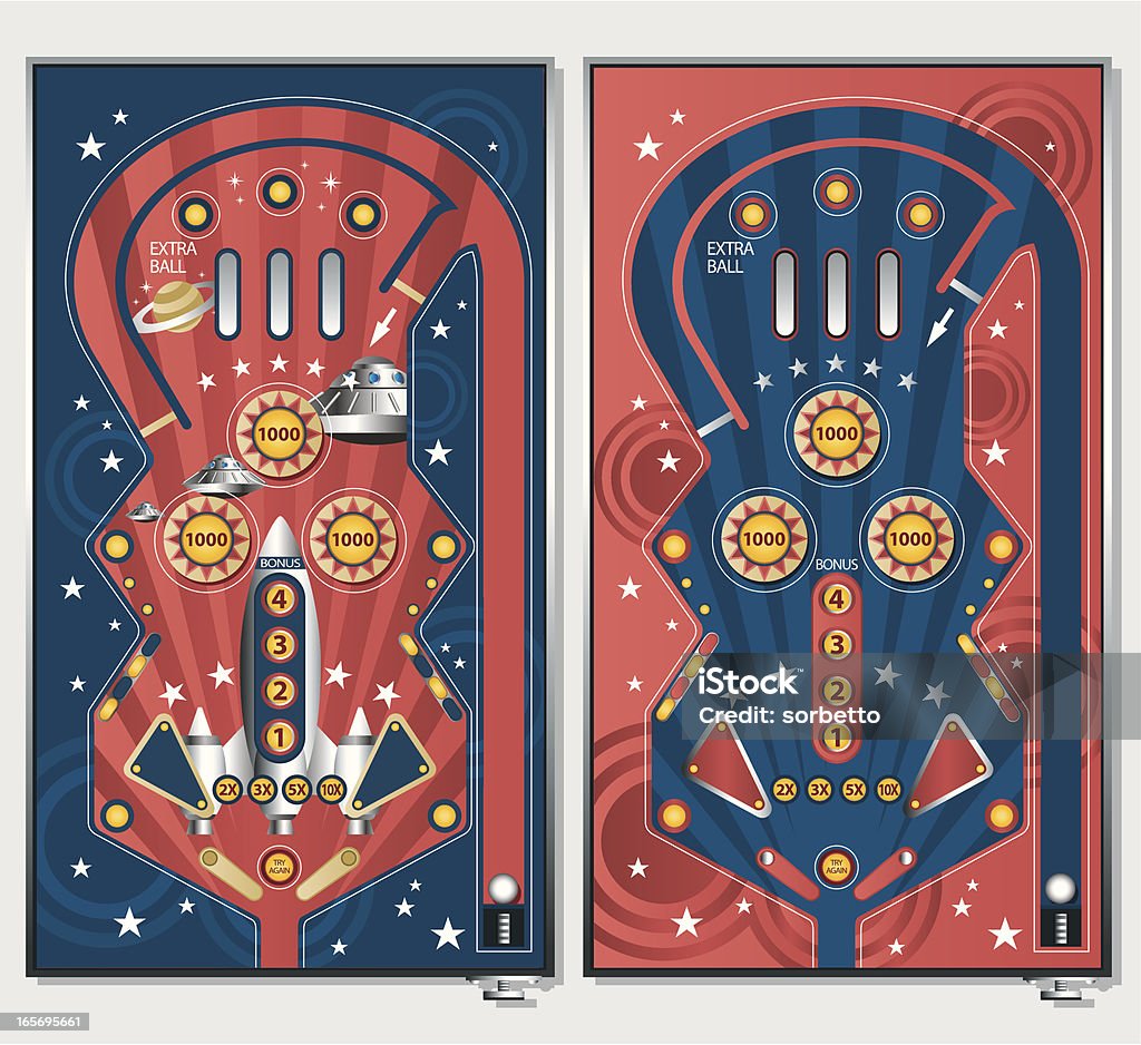 Vintage Pinball Machine Vintage Pinball Machine. Zip contains AI and PDF formats. Pinball Machine stock vector