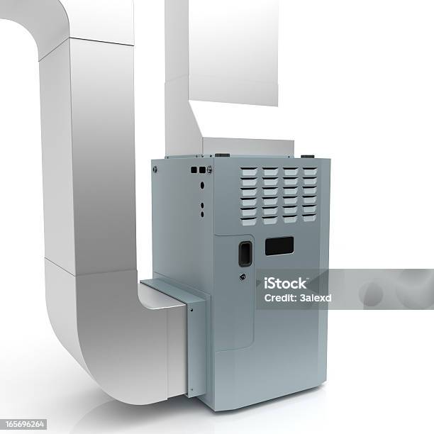 Gas Furnace Stock Photo - Download Image Now - Furnace, Cut Out, Equipment