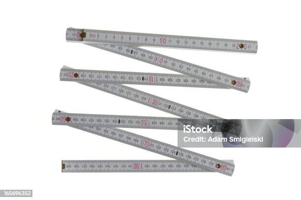 White Folding Ruler Stock Photo - Download Image Now - Folding Ruler, White Background, Accuracy