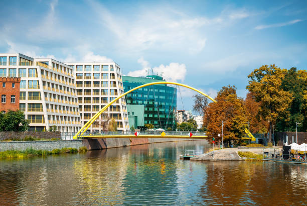 Slodowa Footbridge in Wroclaw, Poland