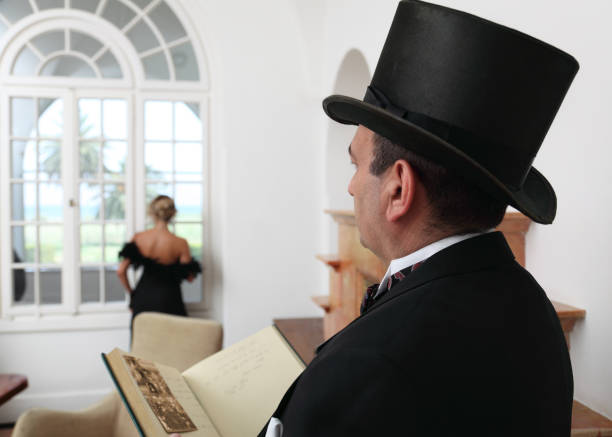 istock Baron looking at woman who waiting visitors 165699496