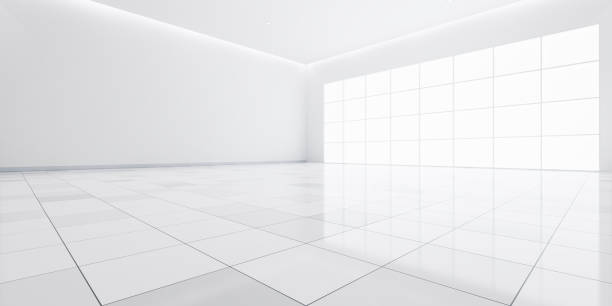 istock 3d rendering of empty room and tile floor for background. 1657007889