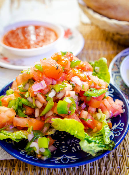 istock Closeup of colourful Moroccan vegetable salad placed on dining table 1657012511