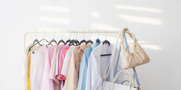 istock female  summer wardrobe in  white room 1657100868