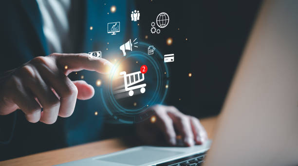 istock Business or entrepreneur using computer for E-commerce or online shopping business with SEO and customer data management with global online sale platform. 1657140487
