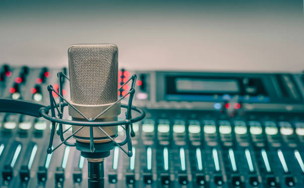 istock Professional microphone and sound mixer 1657153871