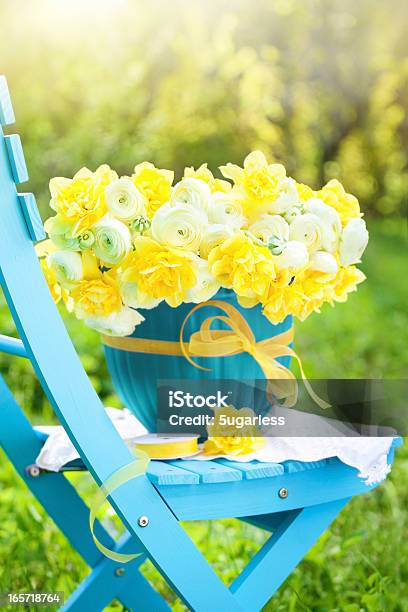 Bouquet Of Bright Spring Flowers In A Garden Stock Photo - Download Image Now - Flower, Bouquet, Outdoors