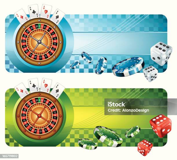 Casinobanner Stock Vektor Art und mehr Bilder von Kasino - Kasino, Roulette, Ass