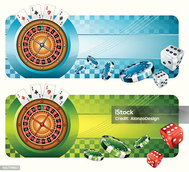 Bannières De Casino Vecteurs libres de droits et plus d'images vectorielles de Casino - Casino, Roulette, As