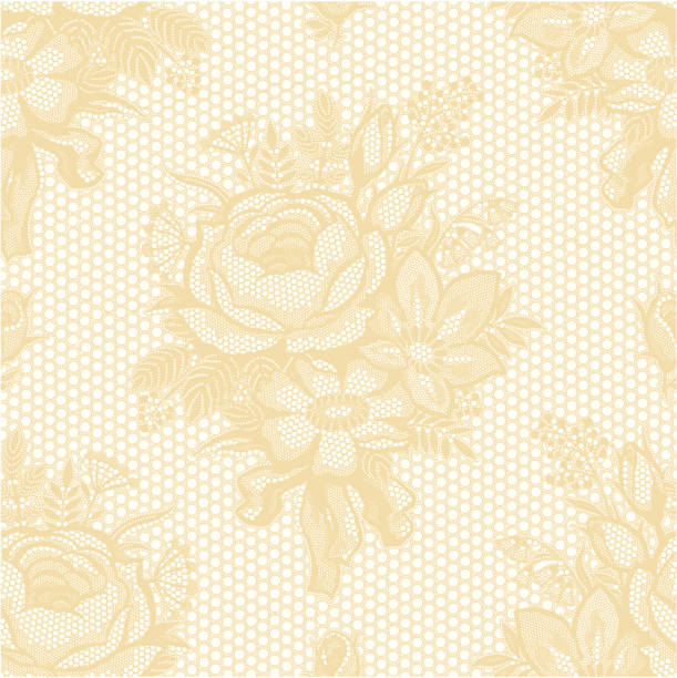 illustrazioni stock, clip art, cartoni animati e icone di tendenza di bouquet di pizzo delicato - wedding rose lace backgrounds