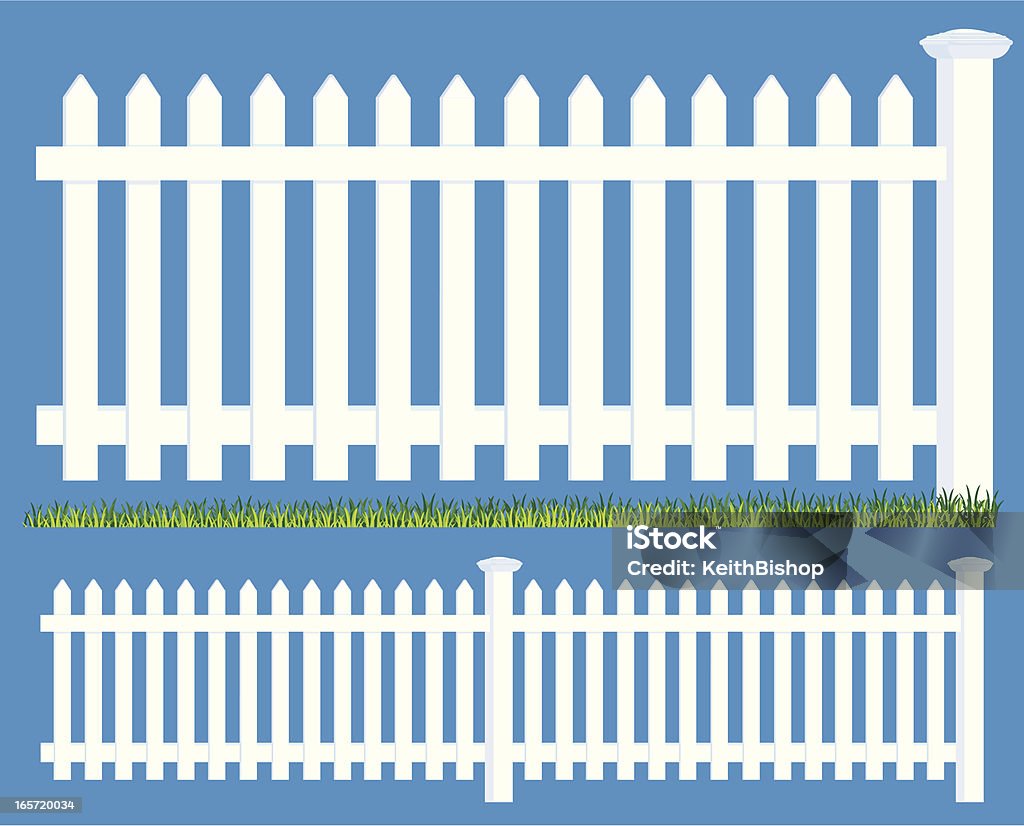 Palissade Boundary et herbe - clipart vectoriel de Palissade libre de droits