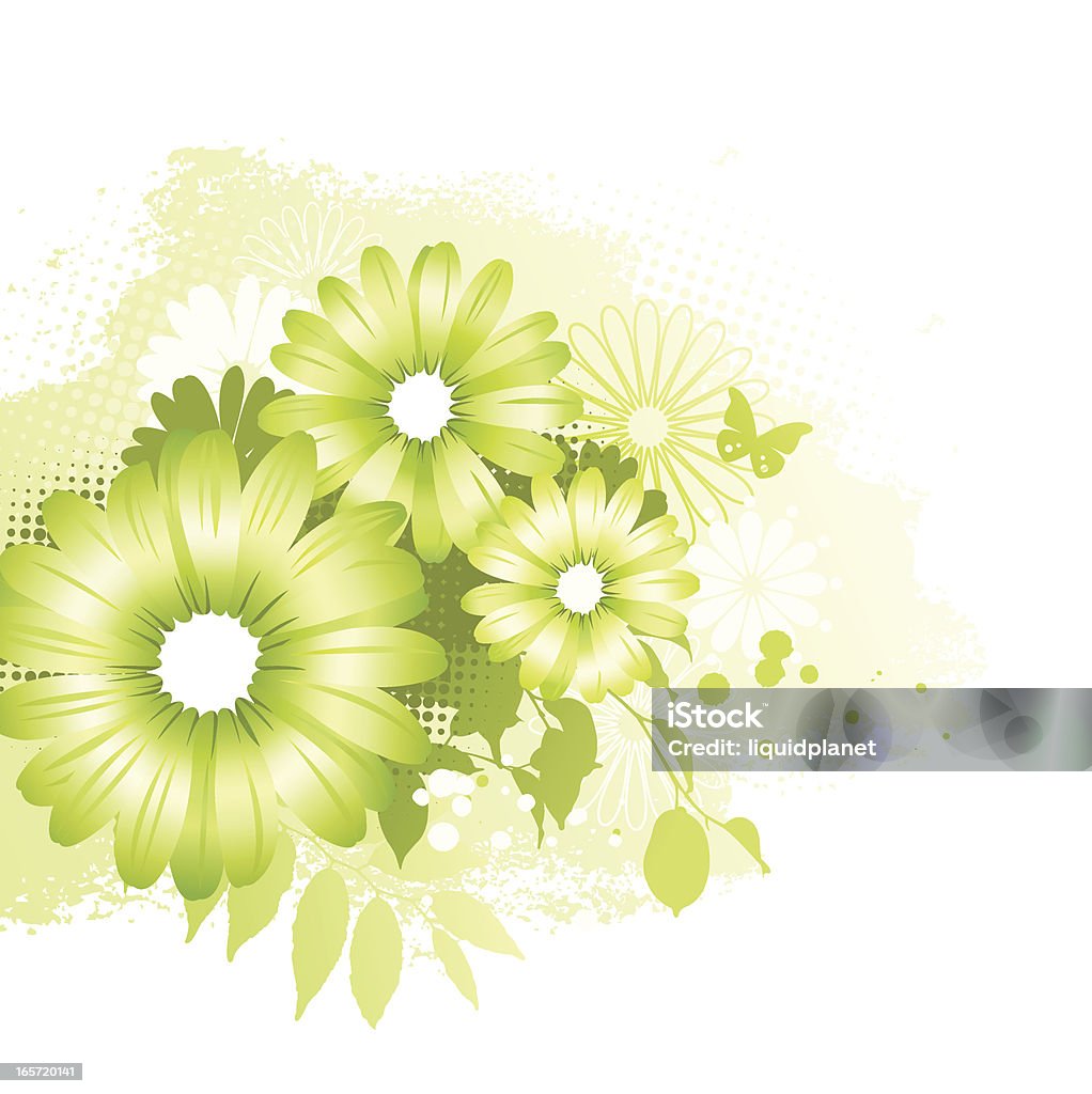 MOTIF FLEUR VERTE - clipart vectoriel de Arbre en fleurs libre de droits