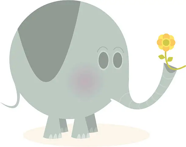 Vector illustration of Baby Elephant
